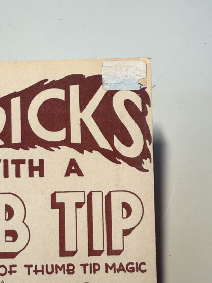 various pictures of the book 50 tricks with a thumb tip