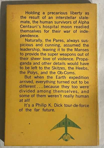 Back cover of Philip K. Dick. Clans of the Alphane Moon.