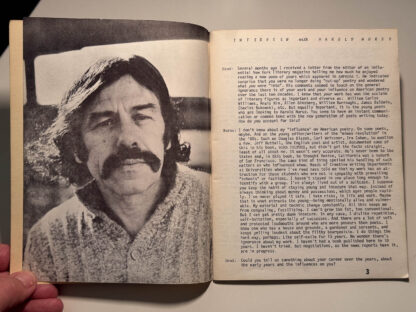 Pictures of the little magazine called Amphora with Harold Nore interview / cover and Bukowski poems.