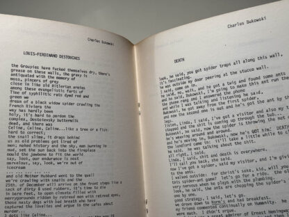 Pictures of the little magazine called Amphora with Harold Nore interview / cover and Bukowski poems.