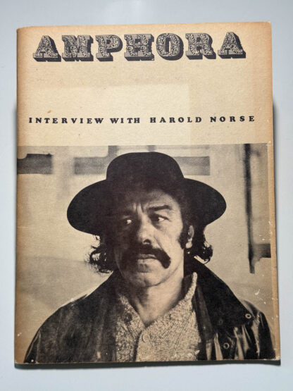 Pictures of the little magazine called Amphora with Harold Nore interview / cover and Bukowski poems.