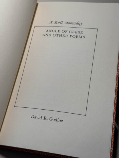 A picture of the poetry chap book Angle of Geese and other poems by N. Scott Momaday.