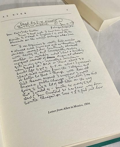 Allen Ginsberg letter in As Ever: The Collected Correspondence of Allen Ginsberg and Neal Cassady.