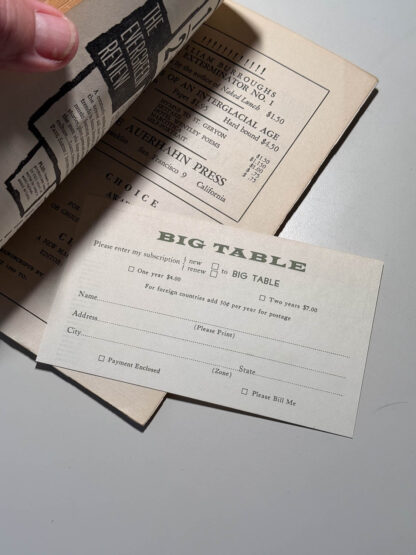 A picture of the legendary Beat periodical Big Table Issue 4 The New American Poets
