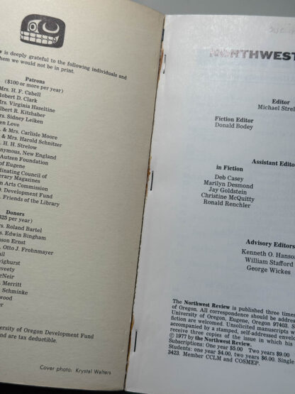 Pictures of Northwest Review, Volume 16 Number 3, featuring Charles Bukowski