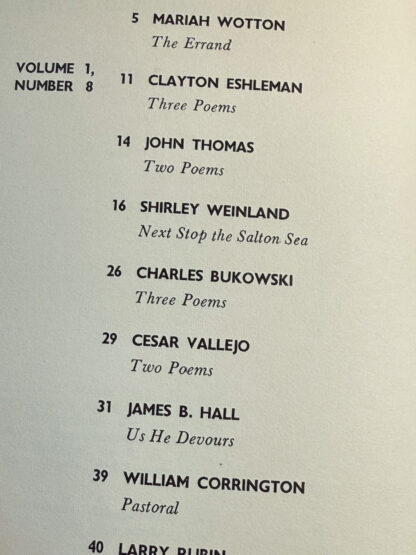 Picture of The San Francisco Review featuring Charles Bukowski poetry