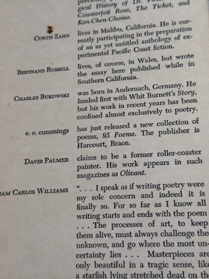 Picture of The San Francisco Review featuring Charles Bukowski poetry