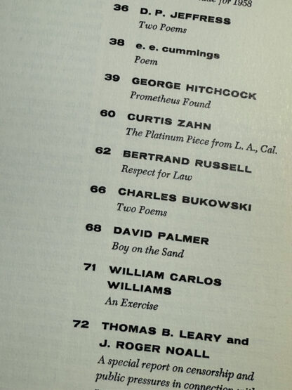 Picture of The San Francisco Review featuring Charles Bukowski poetry