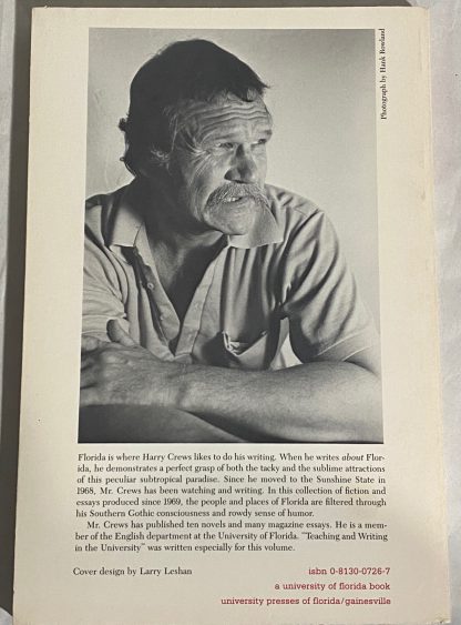 Back cover of HARRY CREWS Florida Frenzy.