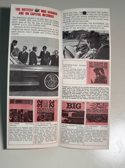 A picture of Vintage 1960s Capitol Records promo Hot Rod Jargon, packed with Beach Boys & Dick Dale content and Tom Medley art.