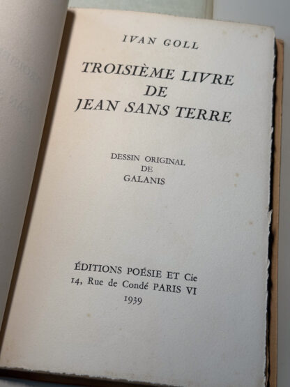 A picture of Ivan Goll Jean Sans Terre limited edition