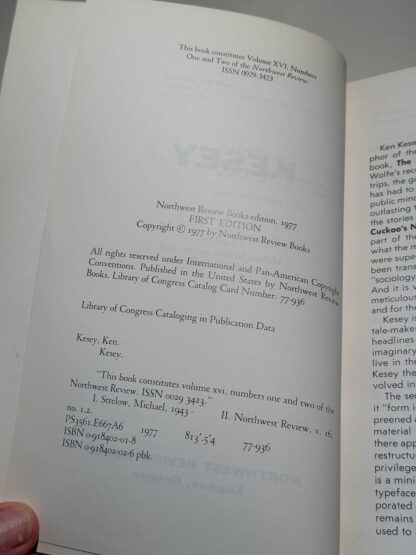Picture of "Kesey" the Northwest Review of Books periodical with cover art by Ken Kesey