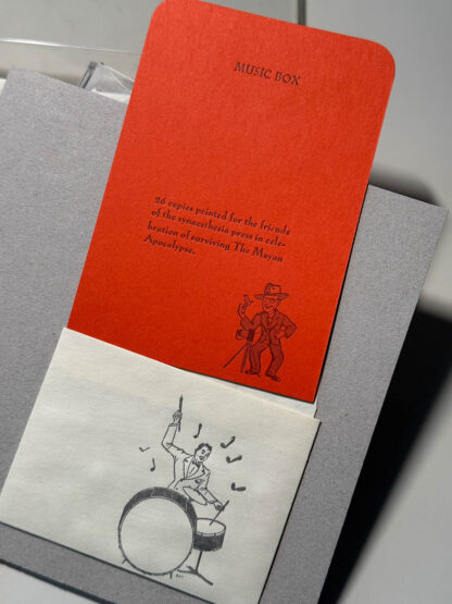 A picture of Music Box published by synaesthesia press and documenting Gonerfest 9