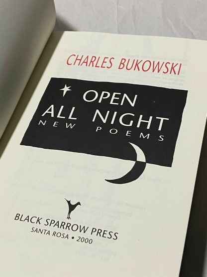 A Picture of the title page Open All Night by Charles Bukowski