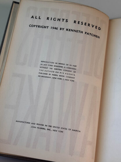 Various pictures of the Kenneth Patchen book Sleepers Awake in a first edition.