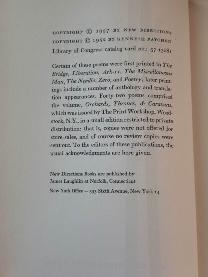 Various pictures of the first edition of the Kenneth Patchen book When We Were Here Together published in 1957 by New Directions.