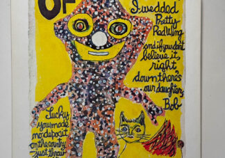 A picture of the Kenneth Patchen picture postcard "I Am the Ghost of..." published by Leslie Tobin Imports in 1968