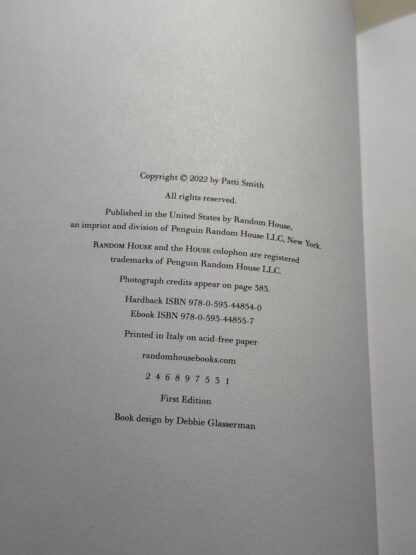 Various pics of the Patti Smith book A Book of Days signed by Patti Smith.