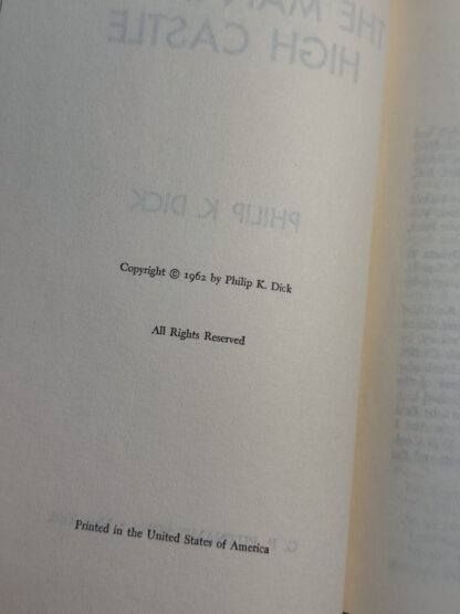 A picture of the Putnam Book Club edition of the Phillip K. Dick novel The Man in the High Castle.