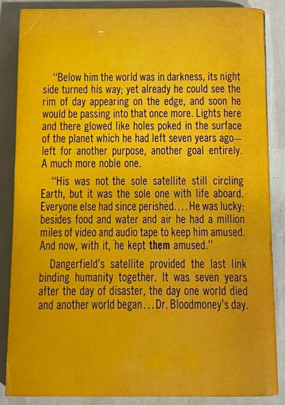 Back cover of True first edition of Philip K. Dick Dr. Bloodmoney, Or How We Got Along After the Bomb