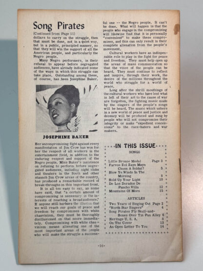 various pictures of a lot of three issues of Sing Out! magazine, Volume 2 issues 8, 11 and 12.