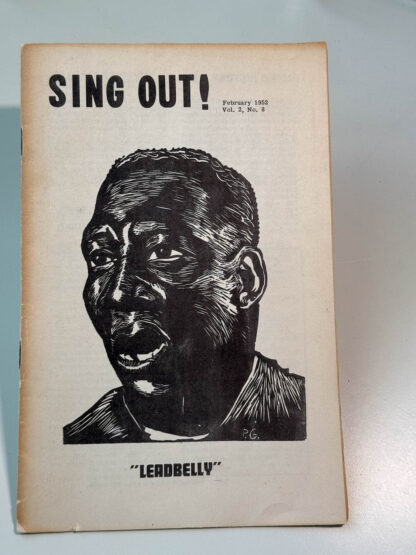 various pictures of a lot of three issues of Sing Out! magazine, Volume 2 issues 8, 11 and 12.