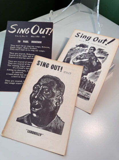 Sing Out! Magazine (1952) – Leadbelly, Robeson & the Troubadour | 3-Issue Lot from the Folk Revival’s Radical Heart