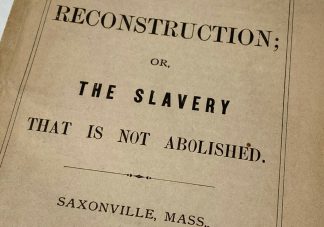 Cover of THOMAS CHAPMAN. False Reconstruction; Or, The Slavery That Is Not Abolished.