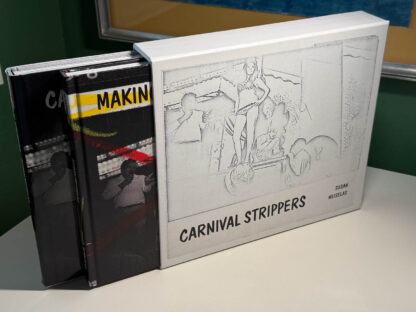 Various pictures of the Susan Meiselas 2 volume set The Making of Carnival Strippers.
