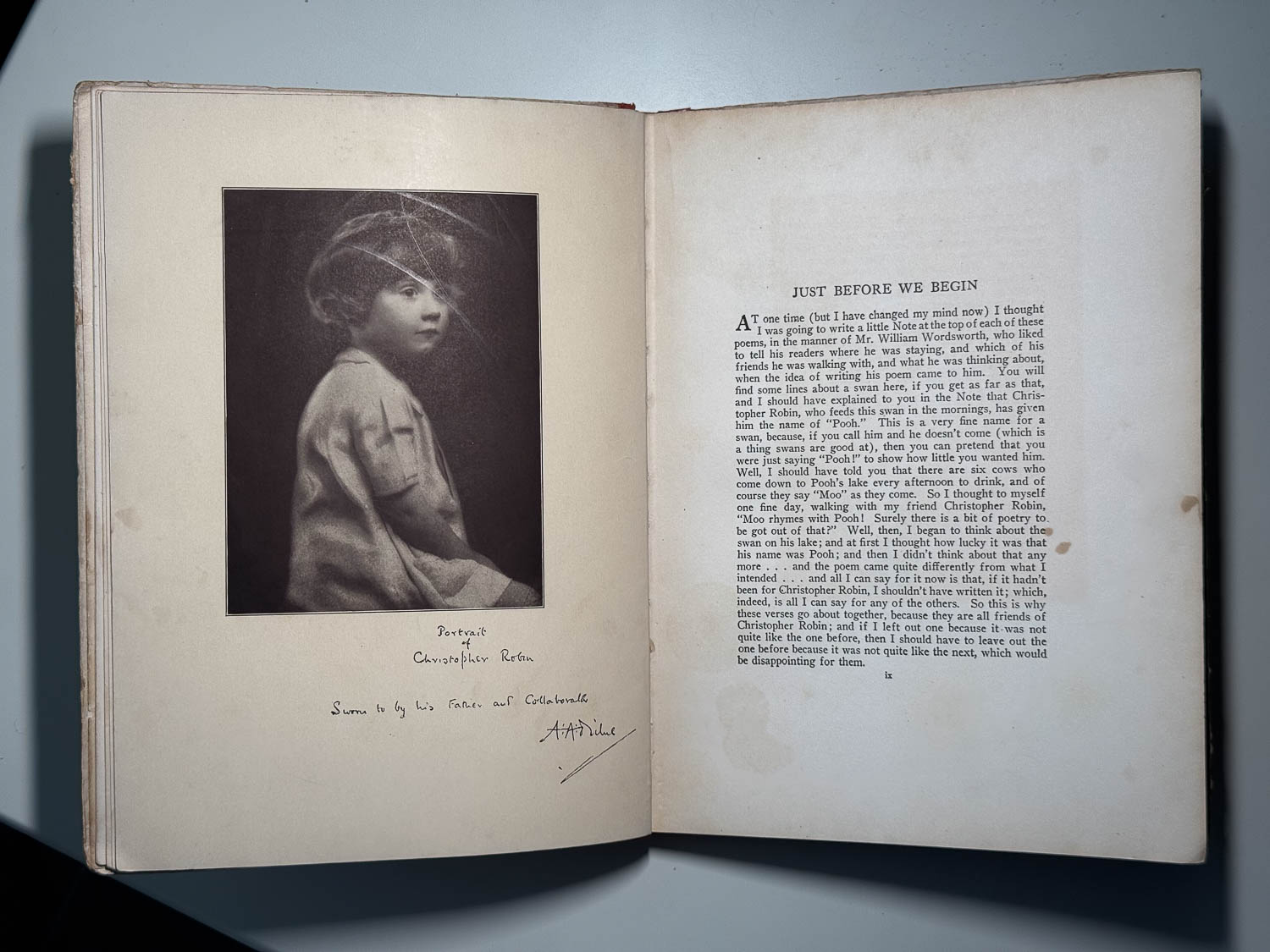 A picture of the A.A. Milne 1925 holiday edition of When We Were Very Young